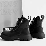 MODEFREAKのジップアップレザーマーティンブーツ mf2770の画像