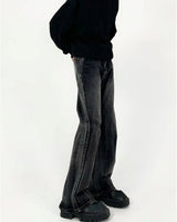 MODEFREAKのスタイルアップフレアデニムパンツ mf2850の画像