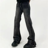 MODEFREAKのスタイルアップフレアデニムパンツ mf2850の画像