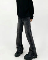 MODEFREAKのスタイルアップフレアデニムパンツ mf2850の画像