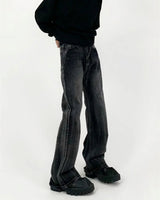 MODEFREAKのスタイルアップフレアデニムパンツ mf2850の画像