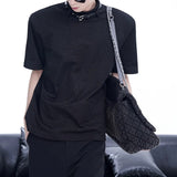 MODEFREAKのハイネックバックルデザインTシャツ mf3266の画像