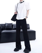 MODEFREAKのハイネックバックルデザインTシャツ mf3266の画像