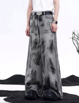 MODEFREAKのルーズウォッシュドモードサマーデニムパンツ mf3267の画像