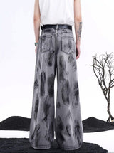 MODEFREAKのルーズウォッシュドモードサマーデニムパンツ mf3267の画像