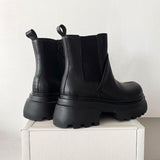 MODEFREAKのクロスレザー厚底ブーツ mf3031の画像