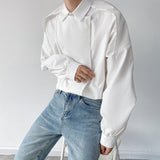 MODEFREAKの【最短即日発送】2wayクラシックデザインモノトーンシャツ mf1873の画像