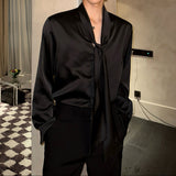 MODEFREAKのサテンタッチタイデザインシャツ mf3511の画像