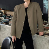 MODEFREAKのノーカラーコリアンスマートジャケット mf3503の画像