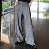 MODEFREAKのベルトデザインハイウエストスラックス mf3452の画像