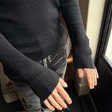 MODEFREAKのヘンリーカラーモードニットプルオーバー mf3514の画像