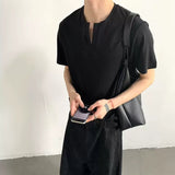 MODEFREAKのVネックスリットシンプルTシャツ mf3371の画像