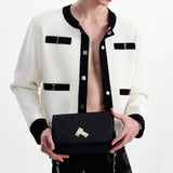 MODEFREAKのバイカラークラシックモードカーディガン mf2883の画像