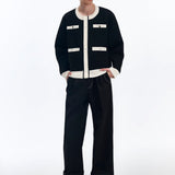 MODEFREAKのバイカラークラシックモードカーディガン mf2883の画像