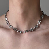 MODEFREAKのツイストシルバーネックレス mf2626の画像