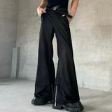 MODEFREAKのサテンジップアップフレアスラックス mf3025の画像