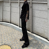 MODEFREAKのホイールデザインフレアパンツ mf3403の画像