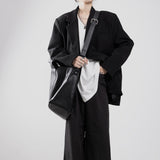 MODEFREAKのビッグレザーショルダーバッグ mf2576の画像