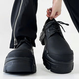 MODEFREAKのスタイリッシュレザースニーカー mf2737の画像