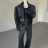 MODEFREAKのカラーモードエッジレザージャケット mf3146の画像