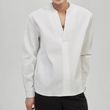 MODEFREAKのノーカラーVネックシャツ mf2476の画像