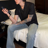 MODEFREAKのモードジップアップメッシュシャツ mf3278の画像