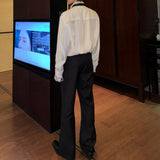 MODEFREAKのレースサテンクラシカルシャツ mf3310の画像