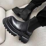 MODEFREAKのクロスレザー厚底ブーツ mf3031の画像