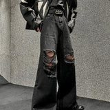 MODEFREAKのフレアダメージデニムパンツ mf2945の画像