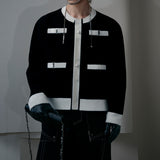 MODEFREAKのバイカラークラシックモードカーディガン mf2883の画像