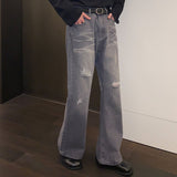 MODEFREAKのウォッシュドダメージデザインデニムパンツ mf3318の画像