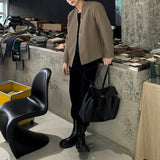 MODEFREAKのノーカラーコリアンスマートジャケット mf3503の画像