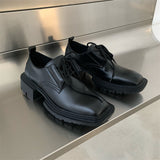 MODEFREAKのスクエアトゥーレザーシューズ mf2559の画像