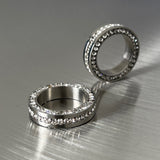 MODEFREAKのクリスタルシルバーシンプルリング mf2911の画像