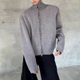 MODEFREAKのジップアップハイネックニットトップス mf3054の画像