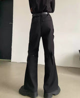 MODEFREAKのプリーツフレアモードスラックス mf3153の画像