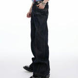 MODEFREAKのクロコバイカラーデニムパンツ mf3491の画像