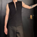 MODEFREAKのノースリーブジップアップニットトップス mf3241の画像