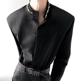 MODEFREAKのハイネックビジューカラーモードシャツ mf3253の画像