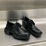 MODEFREAKのスクエアトゥーレザーシューズ mf2559の画像