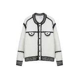 MODEFREAKのバイカラーモヘアタッチモードカーディガン mf3124の画像