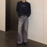 MODEFREAKのウォッシュドダメージデザインデニムパンツ mf3318の画像