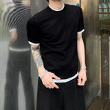 MODEFREAKのバイカラーデザインモードニットトップス mf3289の画像