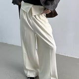 MODEFREAKのハイウエストドレープコリアンスラックス mf3339の画像