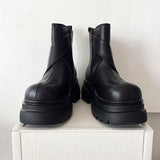 MODEFREAKのクロスレザー厚底ブーツ mf3031の画像