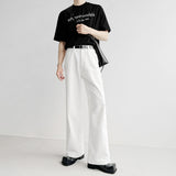 MODEFREAKのホワイトルーズデニムパンツ mf2668の画像