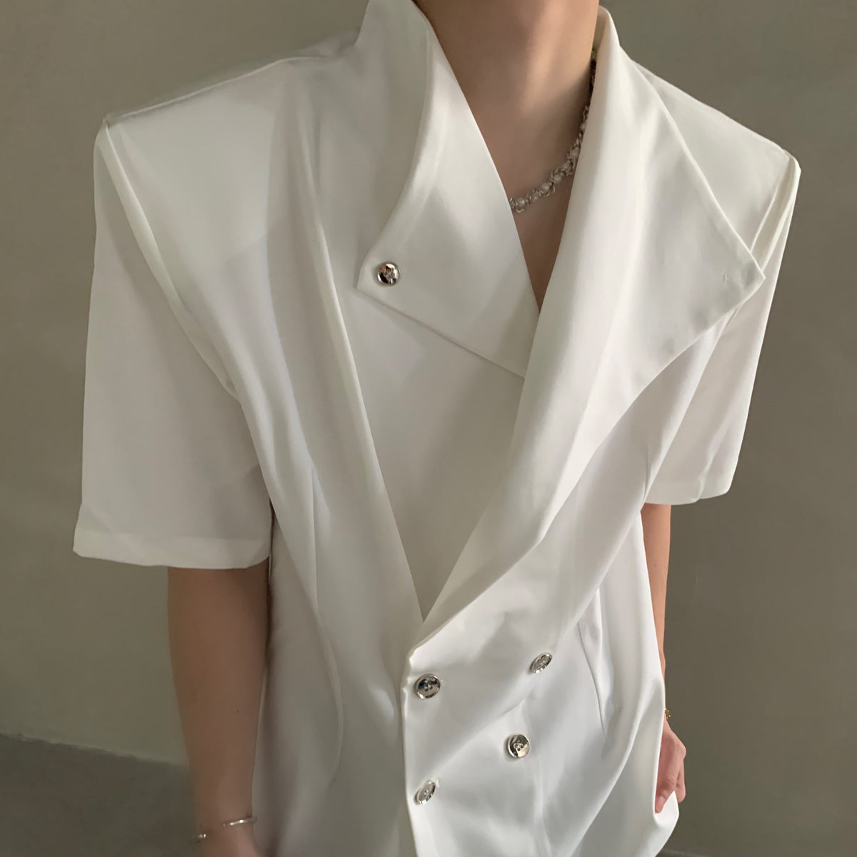 MODEFREAKのアシンメトリー2wayモードジャケット mf3475の画像