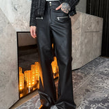 MODEFREAKのジップモードハイウエストレザーパンツ mf3037の画像