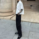 MODEFREAKのプリーツデザインドレープスラックス mf3352の画像