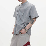MODEFREAKのアシンメトリープリーツTシャツ mf3380の画像